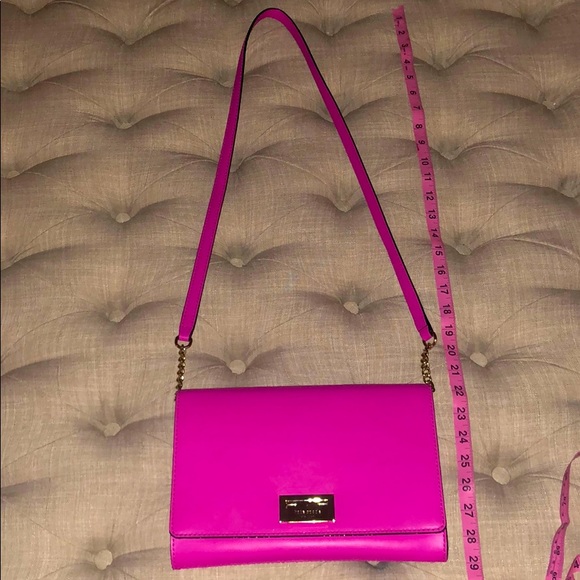 Kate Spade Pink / Magenta Cross Body Clutch Purse - Picture 4 of 6